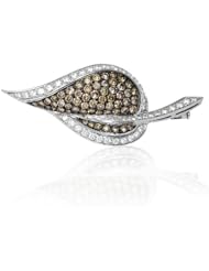 Leo Pizzo Diamond and Black Rhodium 18k White Gold Brooch Pin