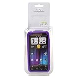 OEM Original Purple Lazer Sof Gel Case + Clear LCD Screen Protector for HTC ....