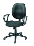 BLACK TASK CHAIR/W LOOP ARMS,BL-0021