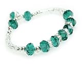 Blue Zircon Single Strand Royalty Swarovski Crystal Bracelet