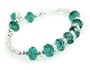Blue Zircon Single Strand Royalty Crystal Bracelet