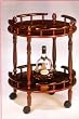 BEAUTIFUL NEW ROUND WOODEN SERVING CART