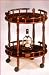 BEAUTIFUL NEW ROUND WOODEN SERVING CART
