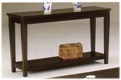 Elegant Occasional Sofa Table in Cappuccino Finish