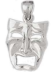 CleverSilvers Sterling Silver Charm Drama Masks