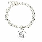 MLB San Diego Padres Heart-Charm Bracelet