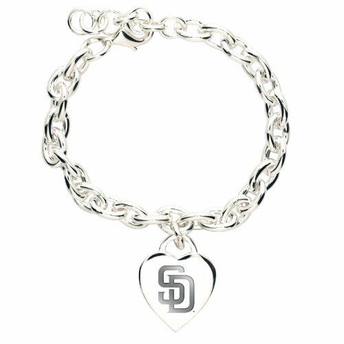 MLB San Diego Padres Heart-Charm Bracelet