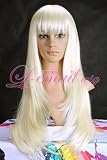65cm Kanekalon Blonde Long Straight Fashion Wig Fk02