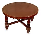 Leather coffee table, Coffee Time, Country Collection (round)