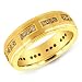 14K Yellow Gold Reangle Design Men's Diamond Band Ring
