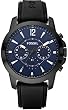 Fossil #FS4609 Men's Blue Dial Silicone Strap Chronograph Watch