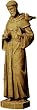 Euracast ADN9991R St. Francis 44-Inch-Tall Lightweight Garden Statue in Roma Terracotta-Color Finish