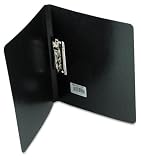 ACCO 42521 Presstex Grip Punchless Binder w/Spring-Action Clamp, 5/8in Cap, Black, Carton of 25