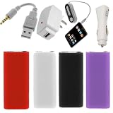  : 8 In 1 Accessory Charger + Case Bundle Kit for Apple iPod Shuffle 4GB 3rd Generation