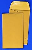 Quality Park Coin Envelopes, #3, 2.5 x 4.25 Inches, Kraft, Box of 250 (50263)