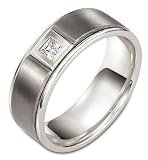 8mm bezel diamond wedding band ring (0.16cts diamonds Platinum)