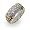 Eve's Addiction Sterling Silver Cable Ring with Pave Cubic Zirconias, 6