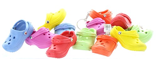 Lot of 12 Clog Rubber Slipper Key Chains Party Favors