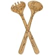 Talisman Designs 12-Inch Solid Beechwood Salad Set, Nature Design