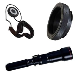 Vivitar 650-1300mm f/8-16 SERIES 1 Telephoto Zoom Lens with Bonus Tmount Adapter and Lens Cap Keeper for Canon Digital EOS Rebel T1i, XSI, XS, XTI, XT, 50D, 40D, 30D, 20D, 10D, 5D Digital SLR Cameras