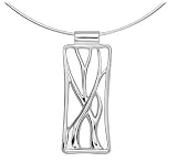 Sterling Silver Vine Pendant, 16