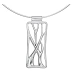 Sterling Silver Vine Pendant, 16