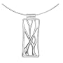 Sterling Silver Vine Pendant, 16"