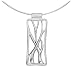 Sterling Silver Vine Pendant, 16