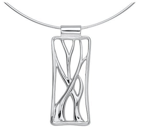 Sterling Silver Vine Pendant, 16''