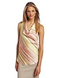 Anne Klein Women's Painted Stripe Cowl Neck Blouse