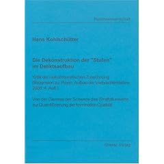 Die Dekonstruktion der "Stufen" im Deliktsaufbau: Kritik der risikotheoretischen Zurechnung (Rezension zu: Roxin, Aufbau der Verbrechenslehre, 2006, ... zur Quantifizierung der kriminellen Qualit�t