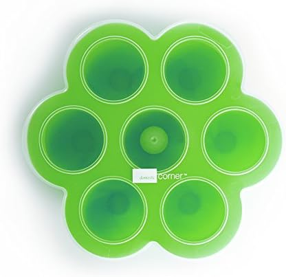 Domestic Corner - Silicone Baby Food Divider with Lid - Green