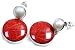 Sterling Silver Coral, Mabe Pearl Earrings - Size: 38mm