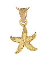 14k Yellow Gold 1.79cm Cute Starfish Ocean Tropical Beach Charm Pendant