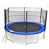 L-TR-430 - LifeStyle ProAktiv - Trampoline avec filet 430 cm - 14ft - 6 PIEDS - Dernieres TÜV / GS Certification - LS-T430-PA14