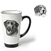Porcelain Funnel Cup with Beagle (Black and white, 6 inch)