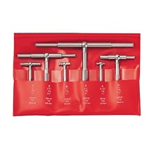 Starrett S579HZ Self Centering Telescoping Gauge With 2 Telescoping Arms Set, 5/16"- 6" Range, 2-3/8 - 3-1/4" Handle Length (6 Pieces)