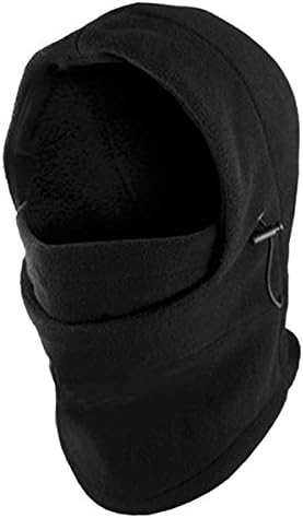 Fleece Windproof Ski Face Mask Balaclavas Hood by Gelunbu (Black )