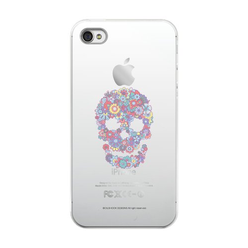 CollaBorn iPhone4S/S専用スマートフォンケース Flower Skull-CL 【iPhone4/4S対応】 OS-I4-288