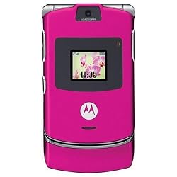Motorola RAZR V3 Unlocked GSM Bluetooth Phone (Pink) *** Free Car Charger ***
