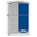 High polish chrome finished lighter with Ford bars emblem.