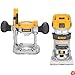 DEWALT DWP611PK 1.25 HP Max Torque Variable Speed Compact Router Combo Kit with LED's