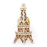 Pugster Golden Eiffel Tower Brooches And Pins