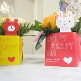 かわいいお花の贈り物♪動物アレンジメント★ウサギちゃん（生花）【お楽しみお菓子付き】