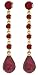 14K GOLD CHANDELIERS EARRING WITH GENUINE RUBIES