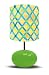 Oopsy daisy Moroccan Painted Pattern on Green Base Lamp 11x21