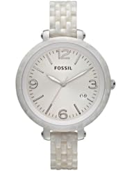 Fossil Heather Three Hand Resin Watch - Pearlized White Jr1407