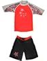Offshore UV Sun Protective Boys 2 Piece Set: Short Sleeve Top & Board Shorts (UPF 50+)
