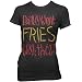Do You Want Fries With That? Ladies Fine Jersey T-Shirt, Black, L