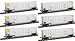 Walthers - Gold Line(TM) Bethgon Coalporter Gondola Ready to Run 6-Pack HO - Union Pacific